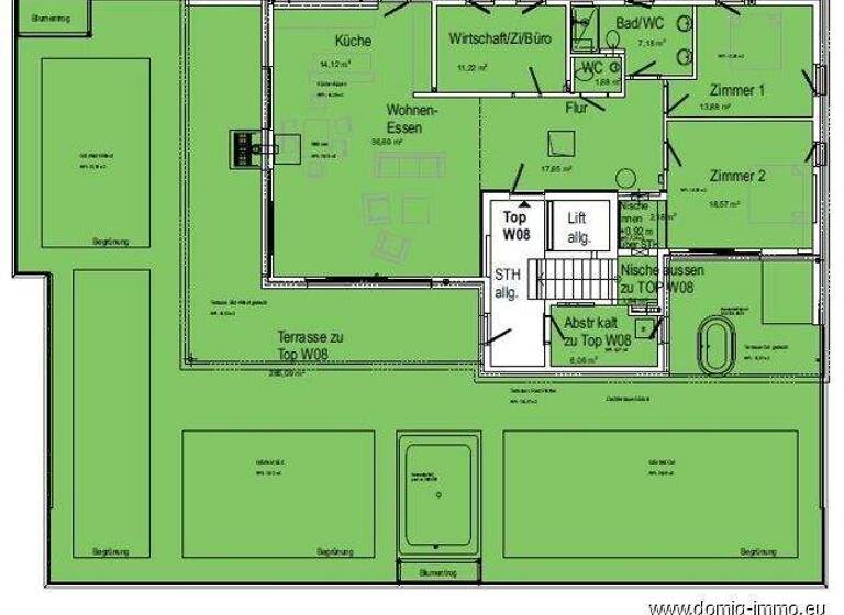 Penthouse zum Kauf 1.045.000 € 4 Zimmer 129 m² 2. Geschoss Dorfstraße 43 Feldkirch 6800