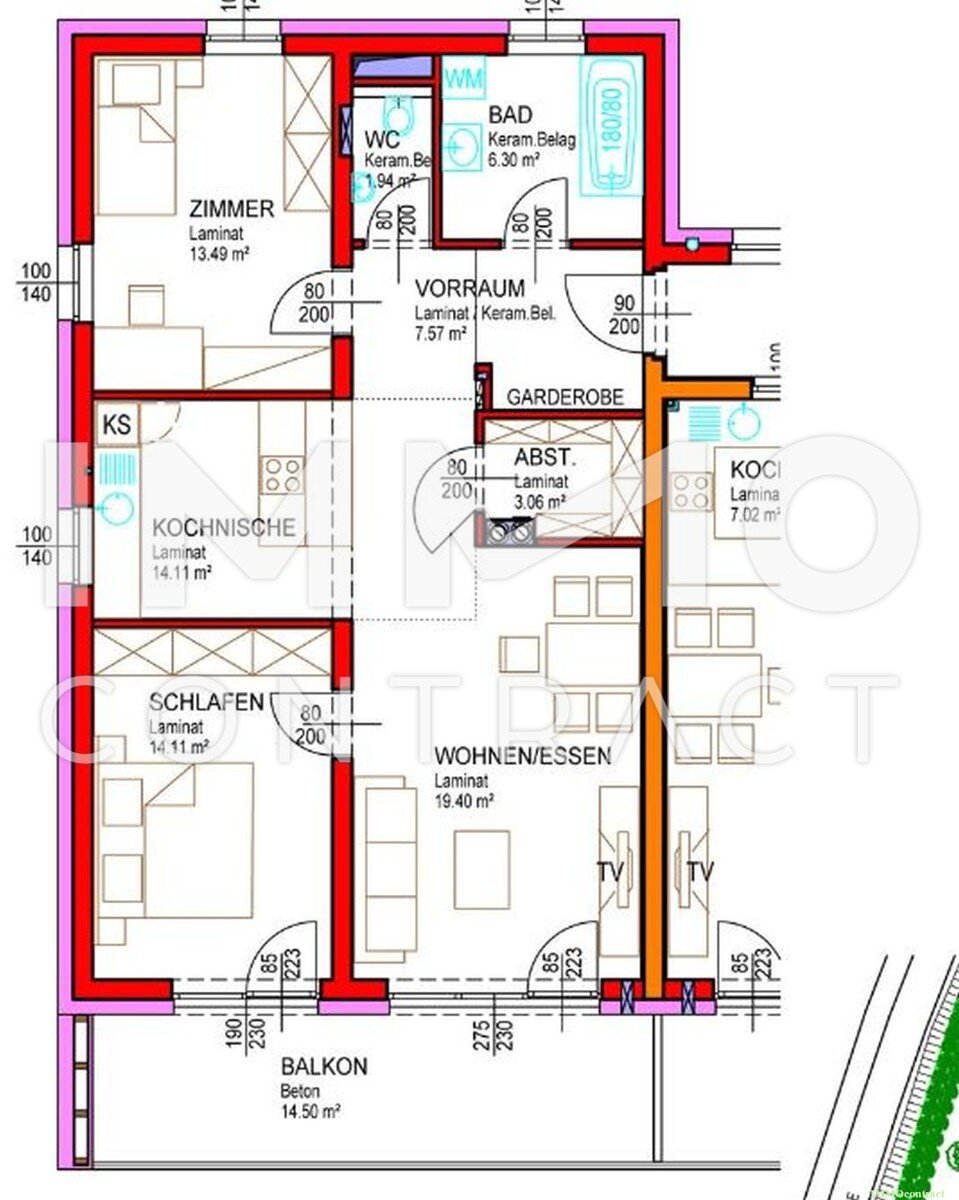 Wohnung zur Miete 941 € 3 Zimmer 80 m²<br/>Wohnfläche 2.<br/>Geschoss Kürnberg / Sankt Peter in der Au 3352