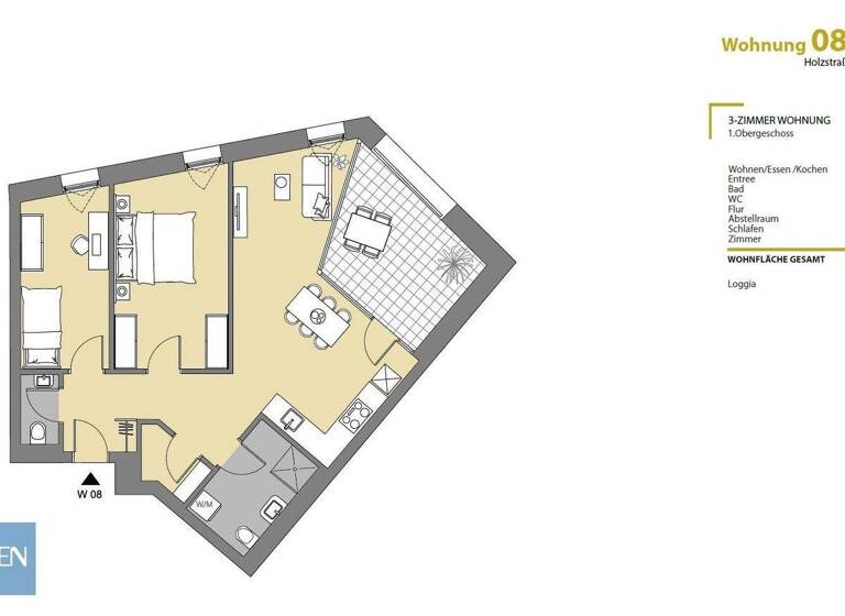 Wohnung zum Kauf - Erstbezug 513.000 € 3 Zimmer 69,8 m² EG Holzstraße 1 Lustenau 6890
