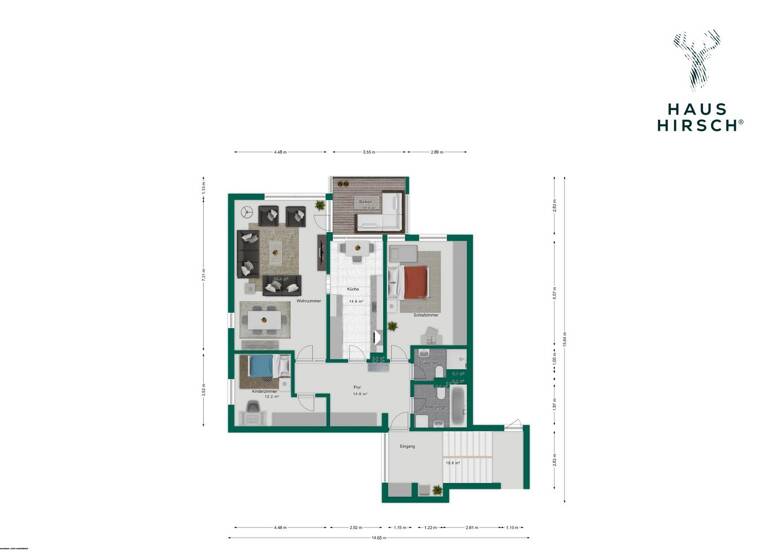 Wohnung zum Kauf 259.500 € 3 Zimmer 90 m² 3. Geschoss Dietzenbach 63128