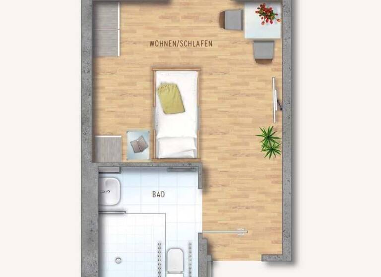Studio zum Kauf 220.000 € 1 Zimmer 21,5 m²<br/>Wohnfläche 3.<br/>Geschoss Herzogenaurach Herzogenaurach 91074