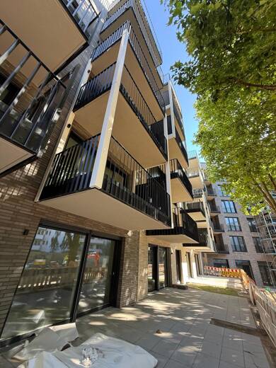 Wohnung zur Miete - Erstbezug 1.737 € 2 Zimmer 57,9 m² EG Völklinger Straße 2e Unterbilk Düsseldorf 40219