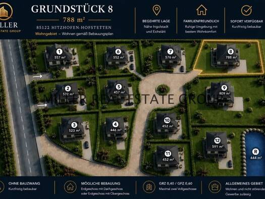 Grundstück zum Kauf 291.560 € 788 m² Grundstück Hofstetten Hitzhofen 85122