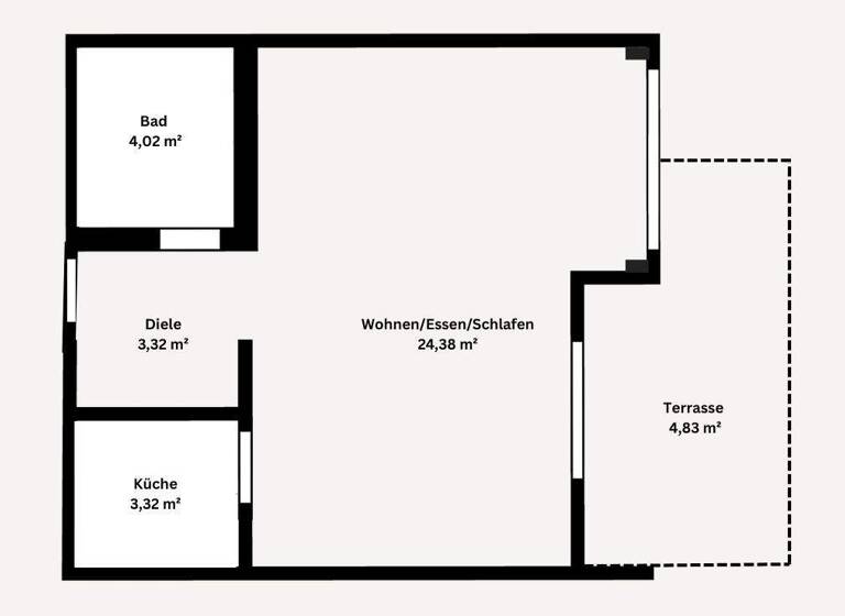 Wohnung zum Kauf 165.000 € 1 Zimmer 38,8 m² Mauern Neustadt a.d.Donau 93333