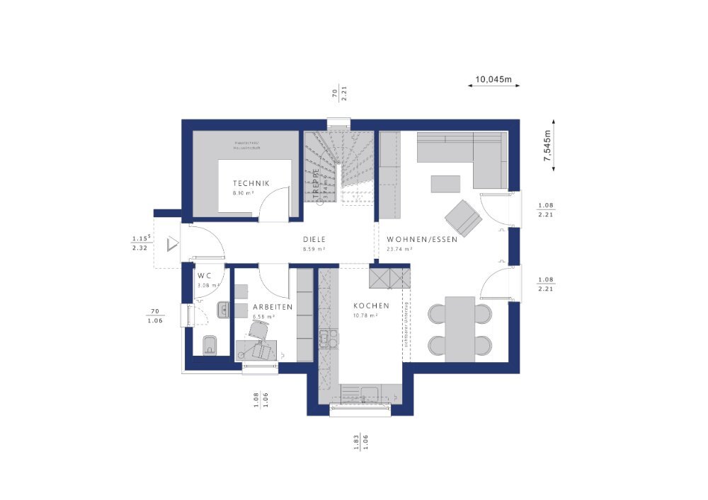 Einfamilienhaus zum Kauf provisionsfrei 488.667 € 5 Zimmer 125 m²<br/>Wohnfläche 1.042 m²<br/>Grundstück Tengen Tengen 78250