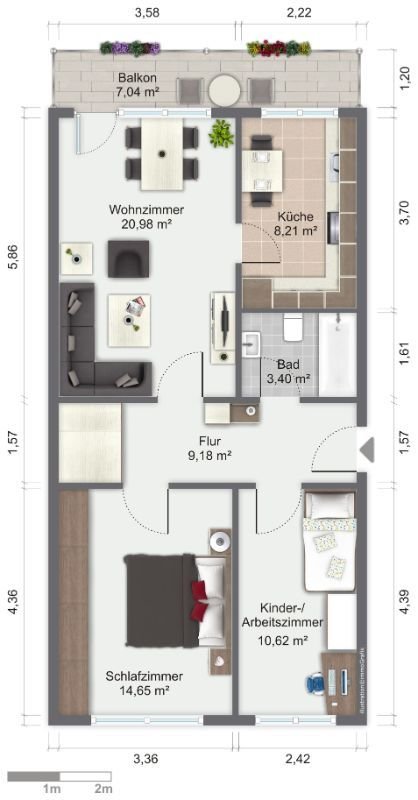 Wohnung zur Miete 352 € 3 Zimmer 70,4 m²<br/>Wohnfläche 2.<br/>Geschoss Antonstr. 4 Königshufen Görlitz 02828