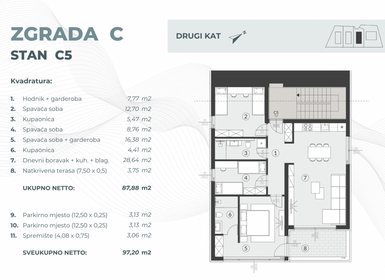 Wohnung zum Kauf 364.500 € 4 Zimmer 2. Geschoss Fazana 52212