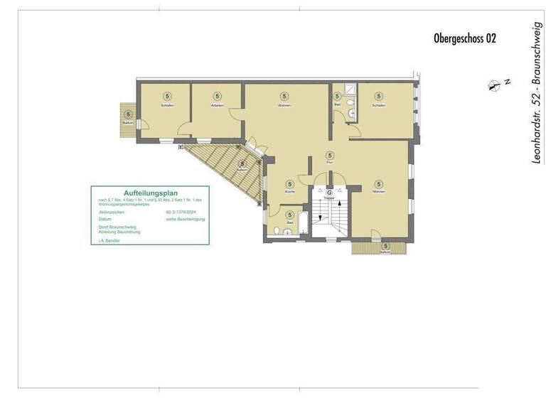 Wohnung zum Kauf 615.000 € 5 Zimmer 152,1 m² Braunschweig 38102