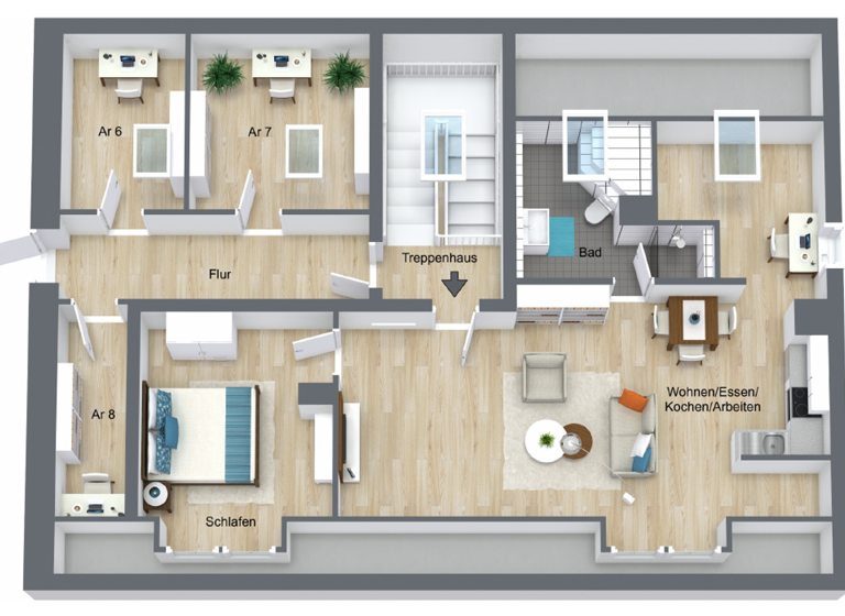 Wohnung zum Kauf 199.000 € 2 Zimmer 49,5 m²<br/>Wohnfläche Dachgeschoss, 3.<br/>Geschoss Stegaurach Stegaurach 96135
