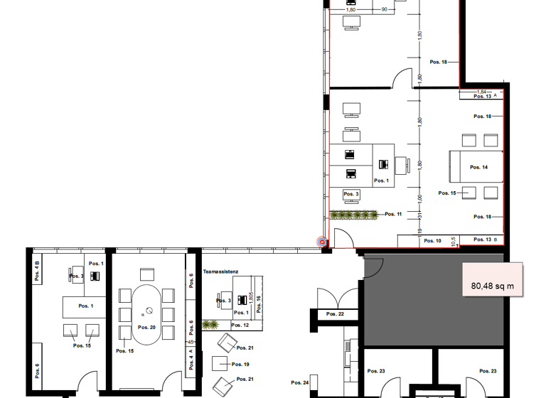 Bürofläche zur Miete provisionsfrei 8 € 2 Zimmer 104,8 m²<br/>Bürofläche von 104,8 m² bis 104,8 m²<br/>Teilbarkeit Altenburger Straße 9 Hillegossen Bielefeld 33699