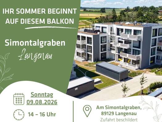 Wohnung zum Kauf - Neubau provisionsfrei 476.900 € 3 Zimmer 91,6 m² 1. Geschoss Am Simontalgraben 21 Langenau Langenau 89129