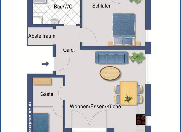Wohnung zur Miete 850 € 3 Zimmer 65 m² 2. Geschoss frei ab sofort Schulstraße 16 Biberach Biberach an der Riß 88400