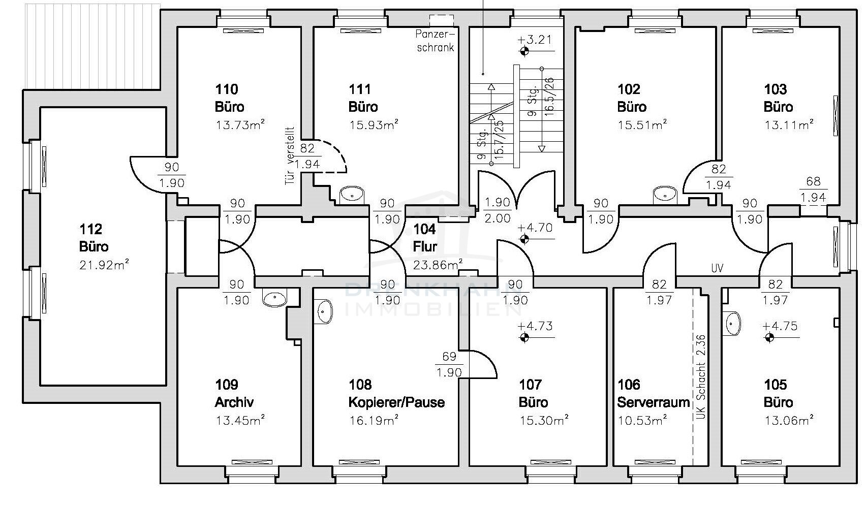 Bürofläche zur Miete 5,50 € 216,5 m²<br/>Bürofläche ab 13 m²<br/>Teilbarkeit Herweghstraße 50 Stadtmitte Rostock 18055