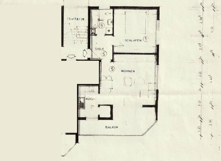 Wohnung zum Kauf provisionsfrei 179.000 € 2 Zimmer 59 m² Geschoss 2/3 Silcherstraße 19 Bad Rappenau 74906