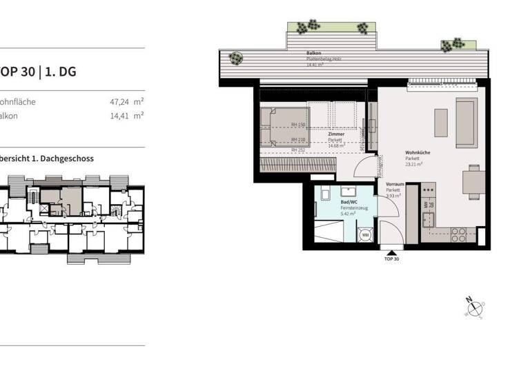 Wohnung zum Kauf 307.000 € 2 Zimmer 47,2 m² Erzherzog Karl Strasse 74 Wien 1220