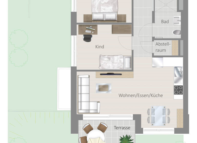 Wohnung zum Kauf - Neubau provisionsfrei 449.800 € 3,5 Zimmer 65,4 m²<br/>Wohnfläche EG<br/>Geschoss Dinkelstrasse 2 Korntal Korntal-Münchingen 70825