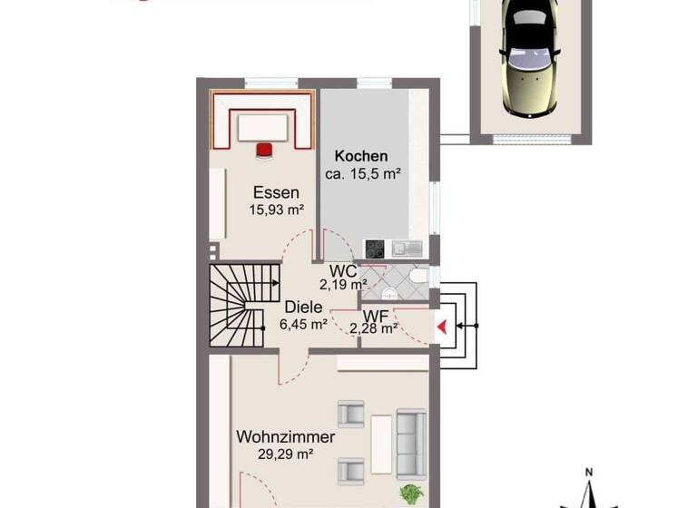 Doppelhaushälfte zum Kauf 599.000 € 6 Zimmer 150 m² 380 m² Grundstück Gaimersheim 85080