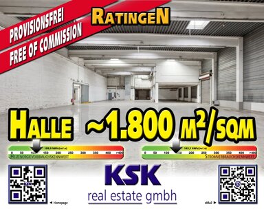 Logistikzentrum zur Miete provisionsfrei 1.700 m² Lagerfläche teilbar von 900 m² bis 1.700 m² Tiefenbroich Ratingen 40880