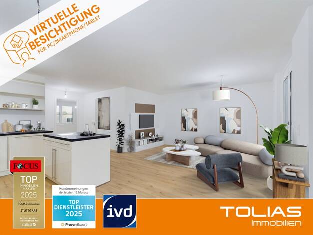 Wohnung zur Miete 1.575 € 4 Zimmer 90 m² 2. Geschoss frei ab sofort Asperg 71679