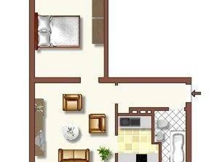 Wohnung zur Miete 409 € 2 Zimmer 43,2 m² 2. Geschoss Peschenstraße 8 Huckingen Duisburg 47259