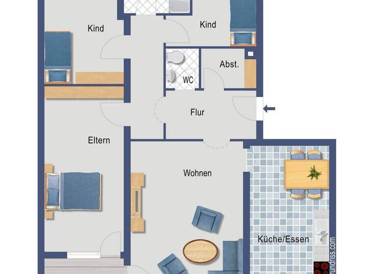 Wohnung zum Kauf 328.000 € 4 Zimmer 109 m² 2. Geschoss Waldshut Waldshut-Tiengen 79761