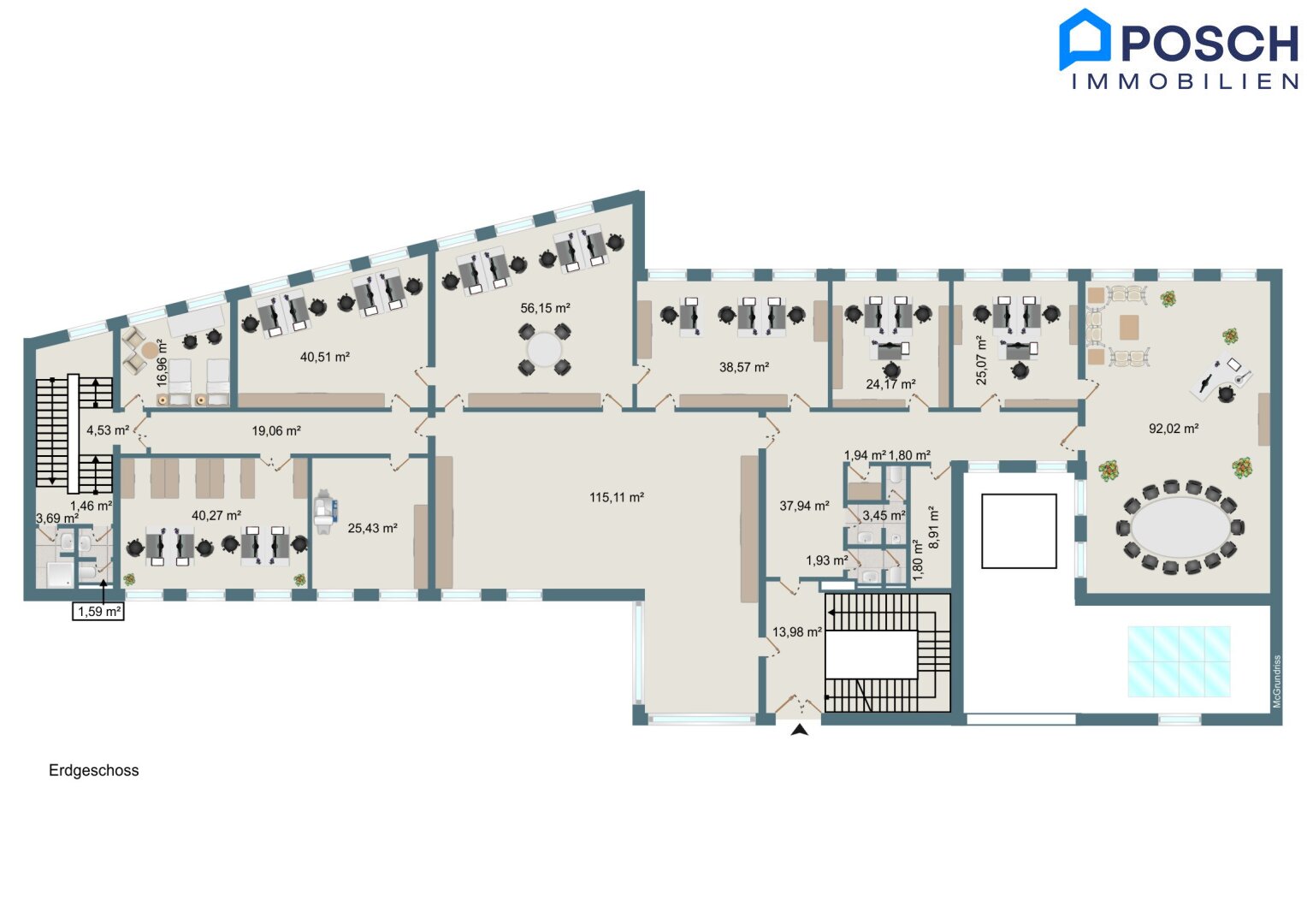 Bürofläche zur Miete 8,50 € 10,5 Zimmer 545 m²<br/>Bürofläche Wien 1140