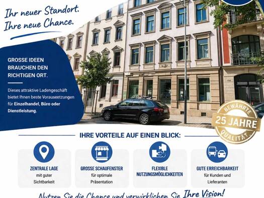 Laden zur Miete provisionsfrei 660 € 73,4 m² Verkaufsfläche Zwickauer Str. 156 Wilsdruffer Vorstadt/Seevorstadt-West Dresden 01067