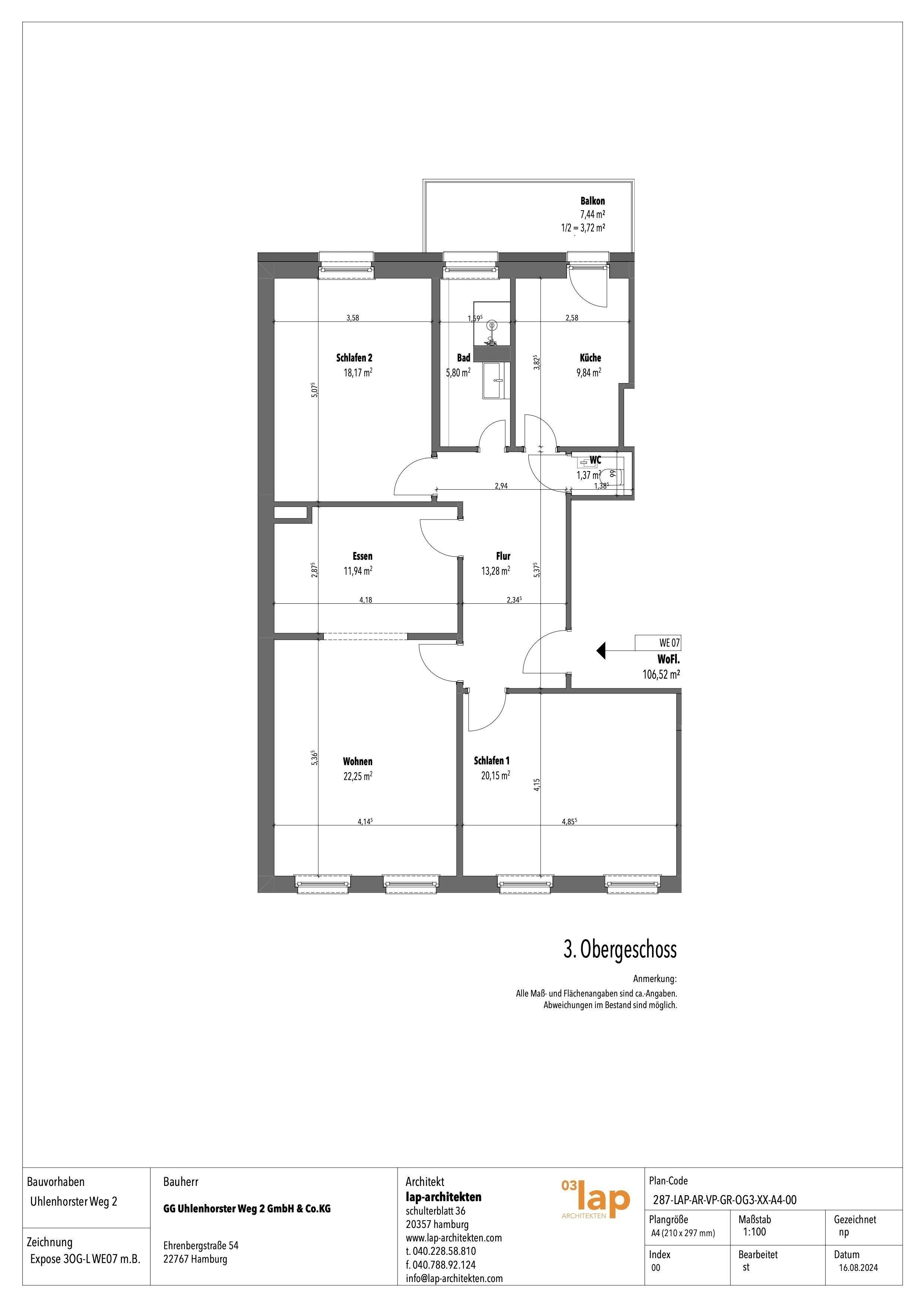 Wohnung zum Kauf provisionsfrei als Kapitalanlage geeignet 899.000 € 4 Zimmer 106,5 m²<br/>Wohnfläche Uhlenhorster Weg 2 Uhlenhorst Hamburg 22085