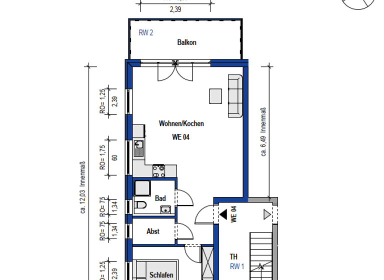 Wohnung zur Miete 1.290 € 2 Zimmer 62,1 m²<br/>Wohnfläche 1.<br/>Geschoss ab sofort<br/>Verfügbarkeit Sandstraße 27A Spandau Berlin 13593