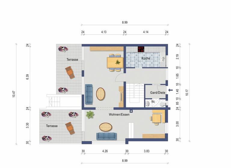 Reihenendhaus zur Miete 2.100 € 7,5 Zimmer 194 m² 340 m² Grundstück frei ab 01.06.2026 Böfingen Ulm 89075