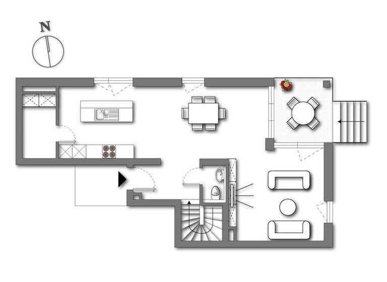 Maisonette zum Kauf provisionsfrei 374.000 € 4 Zimmer 112,3 m²<br/>Wohnfläche EG<br/>Geschoss ab sofort<br/>Verfügbarkeit Hölderlinstr. 19 Aldingen Aldingen , Gem Aldingen 78554