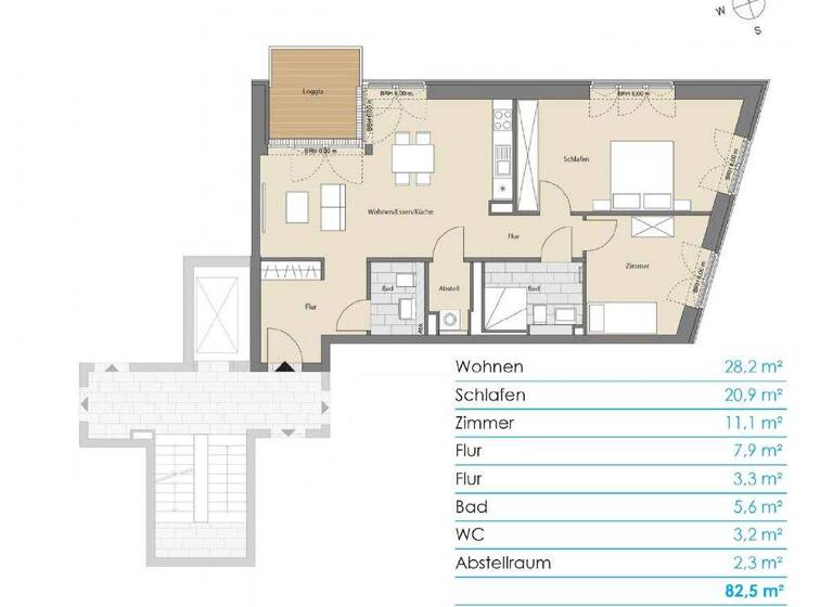 Wohnung zum Kauf - Erstbezug provisionsfrei 459.300 € 3 Zimmer 85,8 m² Gaarden-Ost Kiel 24143