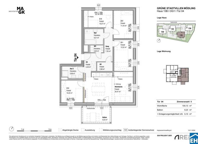 Wohnung zum Kauf - Erstbezug 609.650 € 5 Zimmer 104,1 m² 1. Geschoss Quellenstraße Mödling 2340