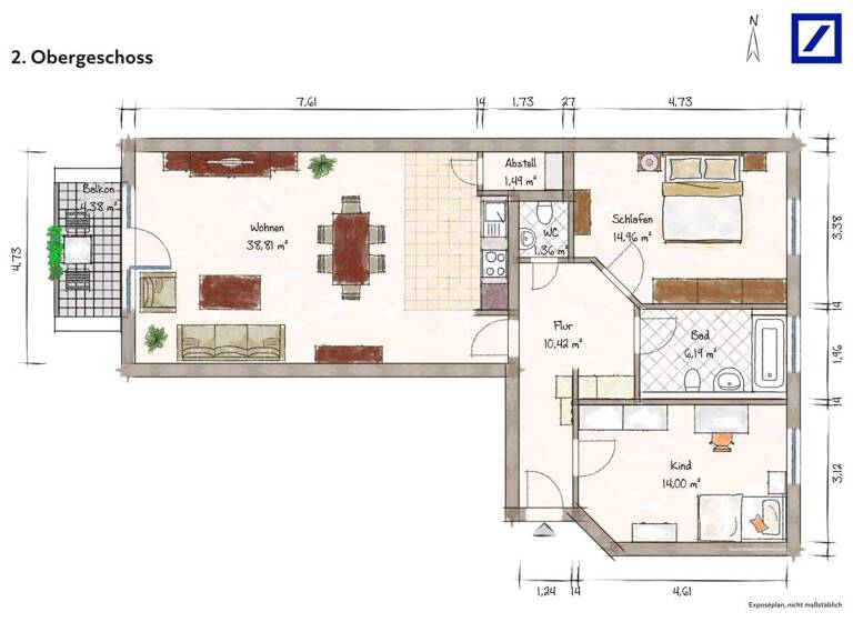 Wohnung zum Kauf 159.000 € 3 Zimmer 92 m² 2. Geschoss Beucha 04824