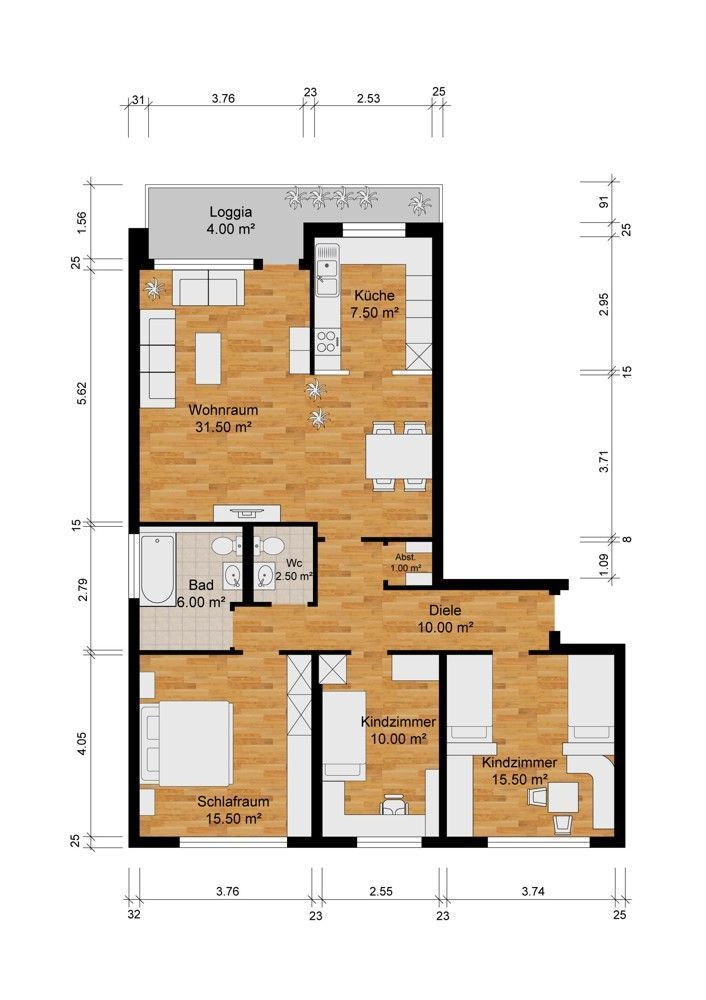 Wohnung zur Miete 700 € 4 Zimmer 104 m²<br/>Wohnfläche ab sofort<br/>Verfügbarkeit Heinrich-Lübke-Straße Kaarst Kaarst 41564