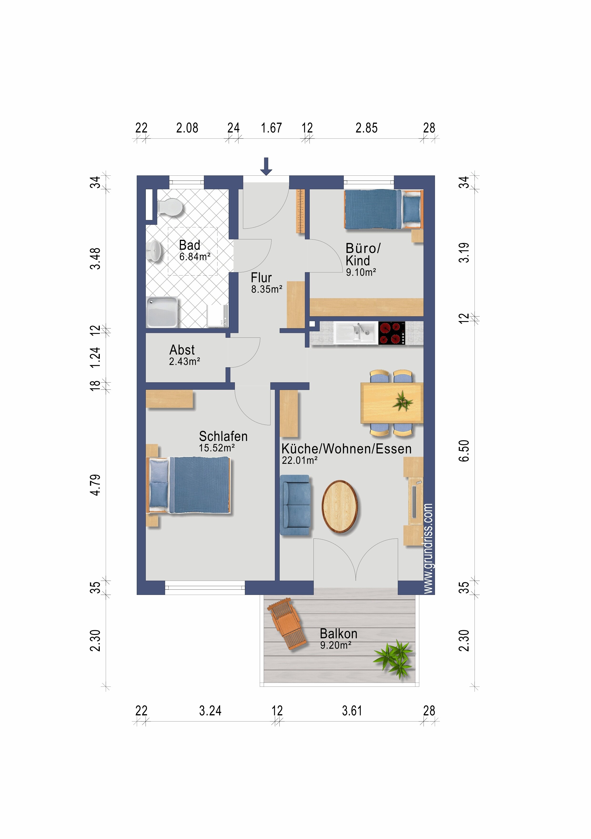 Wohnung zur Miete 745 € 3 Zimmer 68,9 m²<br/>Wohnfläche 1.<br/>Geschoss ab sofort<br/>Verfügbarkeit Mengkofen Mengkofen 84152