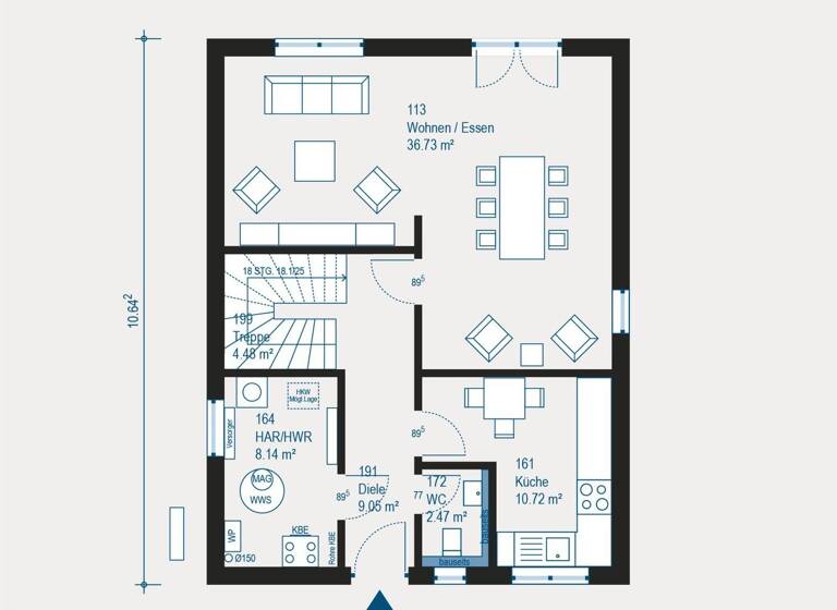 Einfamilienhaus zum Kauf 318.000 € 4 Zimmer 136,8 m² 446 m² Grundstück Gispelstraße 13 Ewersbach Dietzhölztal 35716