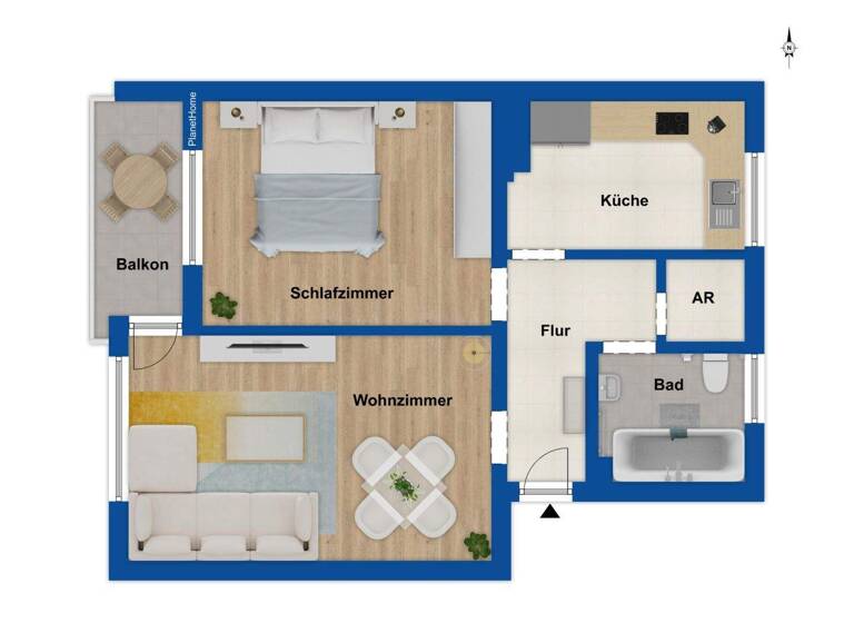 Wohnung zum Kauf provisionsfrei 86.500 € 2 Zimmer 55 m² EG Styrum Mülheim a. d. Ruhr 45476