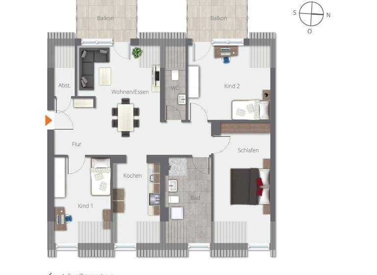 Wohnung zur Miete - Erstbezug 1.670 € 4,5 Zimmer 97,8 m² 3. Geschoss frei ab sofort Innenstadt Ravensburg 88212
