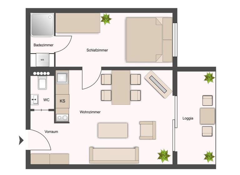 Wohnung zum Kauf 207.500 € 2 Zimmer 36,6 m² 2. Geschoss Latschach 9582