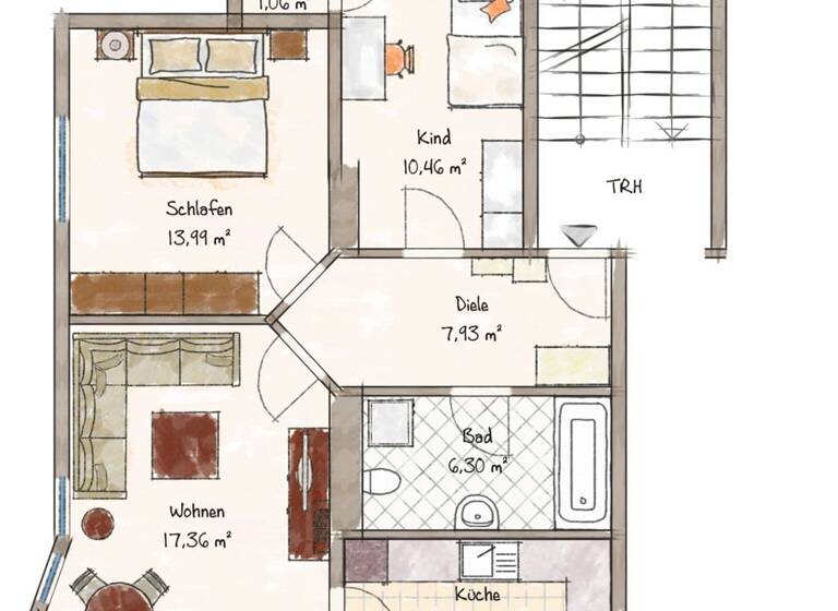 Wohnung zum Kauf 74.900 € 3 Zimmer 67 m² 1. Geschoss Meiningen 98617