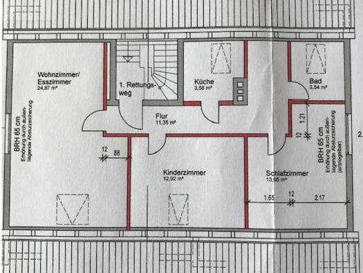 Wohnung zur Miete 500 € 3 Zimmer 70 m² Geschoss 2/2 frei ab sofort Am Burggraben 33 Elliehausen Göttingen 37079