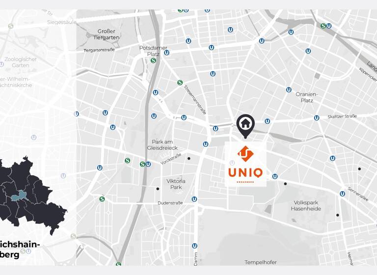 Wohnung zum Kauf provisionsfrei 260.900 € 2 Zimmer 63,9 m²<br/>Wohnfläche EG<br/>Geschoss Johanniterstraße 4 Kreuzberg Berlin 10961