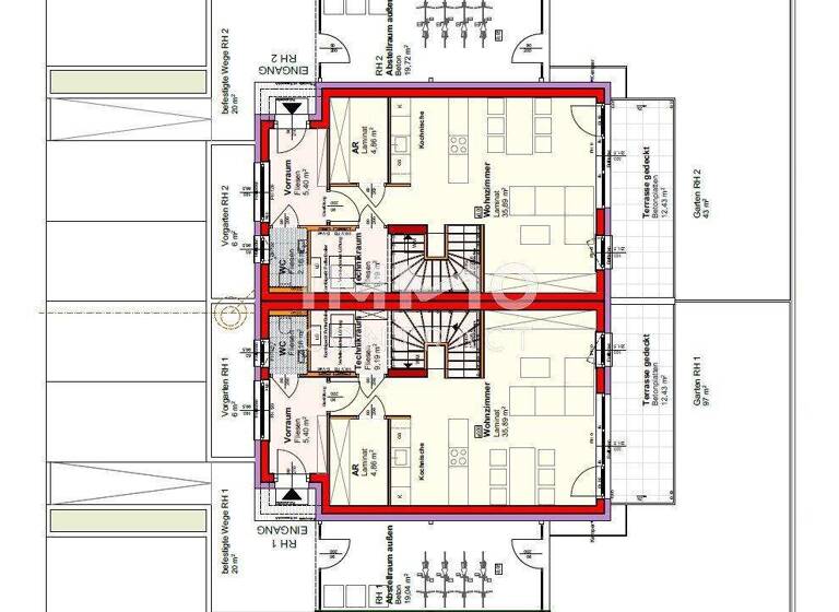 Reihenmittelhaus zur Miete - Erstbezug 1.276 € 4 Zimmer 111,4 m² frei ab sofort Kapelln 3141