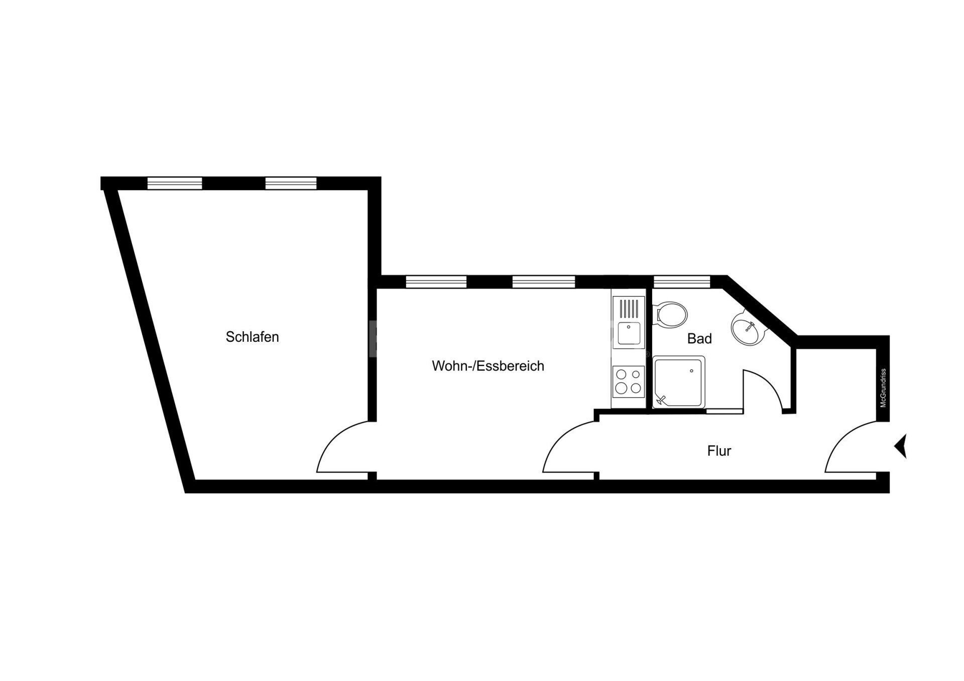 Wohnung zur Miete 1.300 € 2 Zimmer 48 m²<br/>Wohnfläche 3.<br/>Geschoss Halensee Berlin 10711