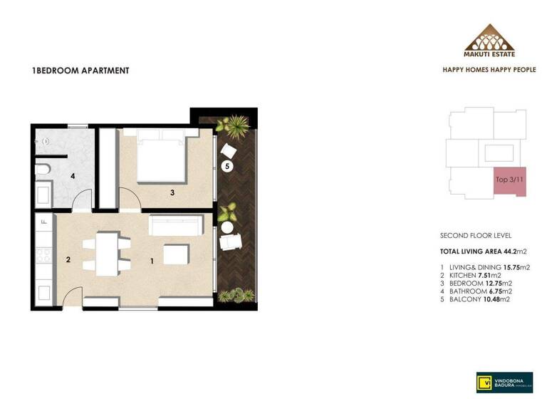 Studio zum Kauf - Erstbezug 81.161 € 2 Zimmer 44,2 m² 2. Geschoss Paje 73204