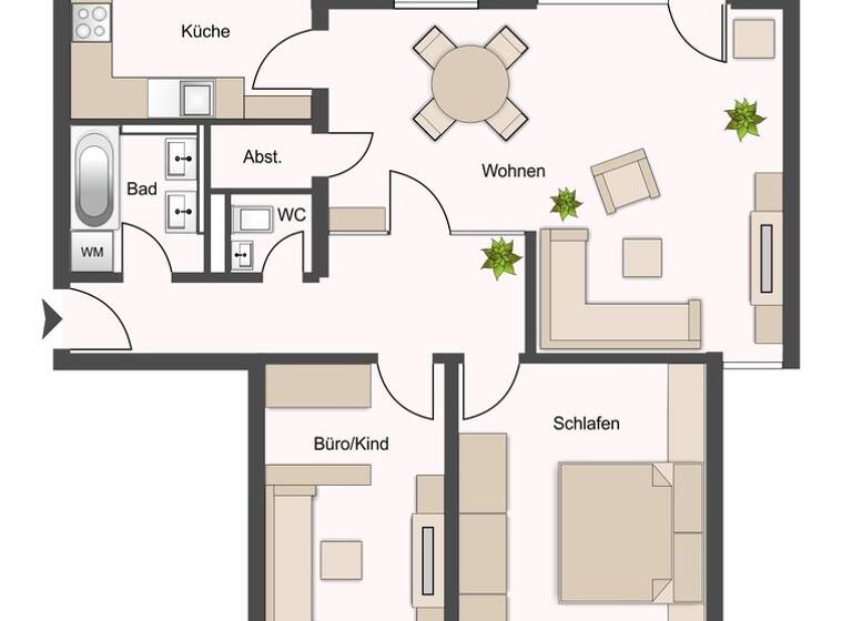 Wohnung zum Kauf provisionsfrei 275.000 € 3 Zimmer 90 m² EG Wachenheim/Wstr. 67157