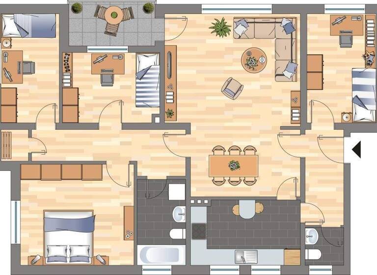 Wohnung zur Miete 659 € 5 Zimmer 102,7 m² EG frei ab 01.04.2026 Straßburger Allee 47 Neuende Wilhelmshaven 26389