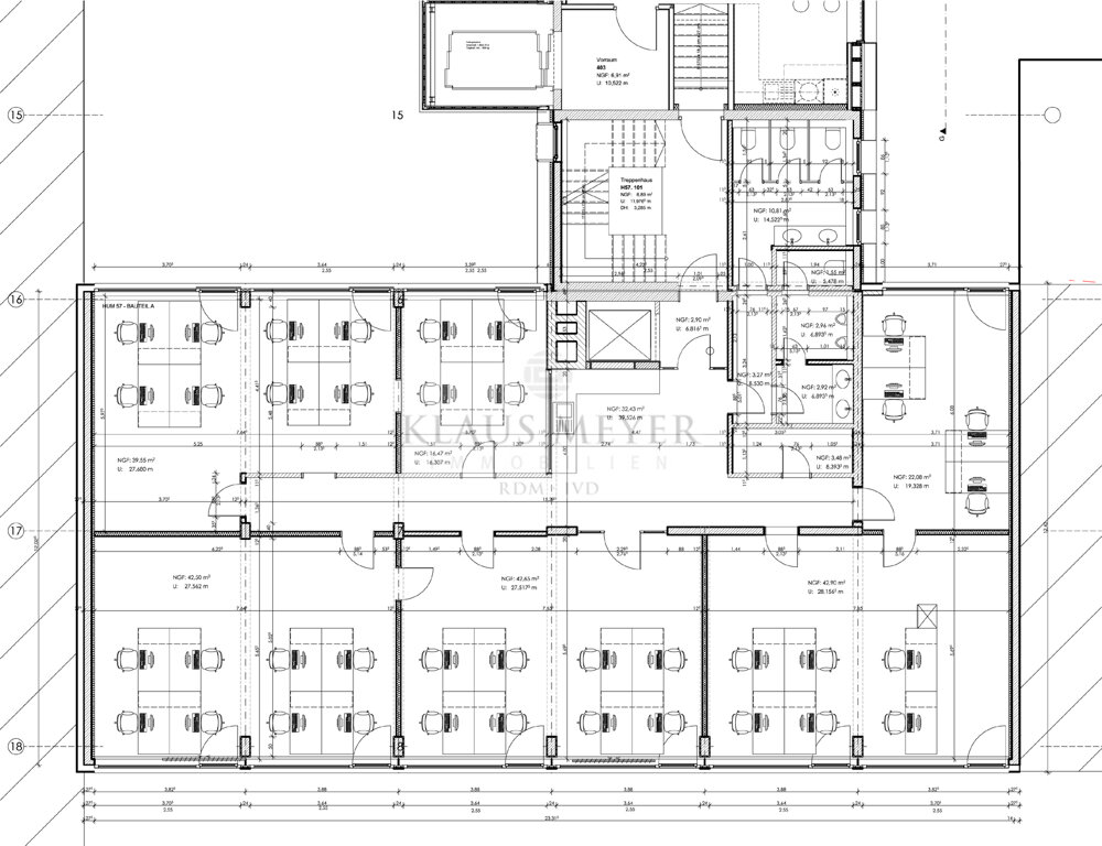 Bürofläche zur Miete provisionsfrei 17,02 € 305,6 m²<br/>Bürofläche Barmbek - Süd Hamburg 22083