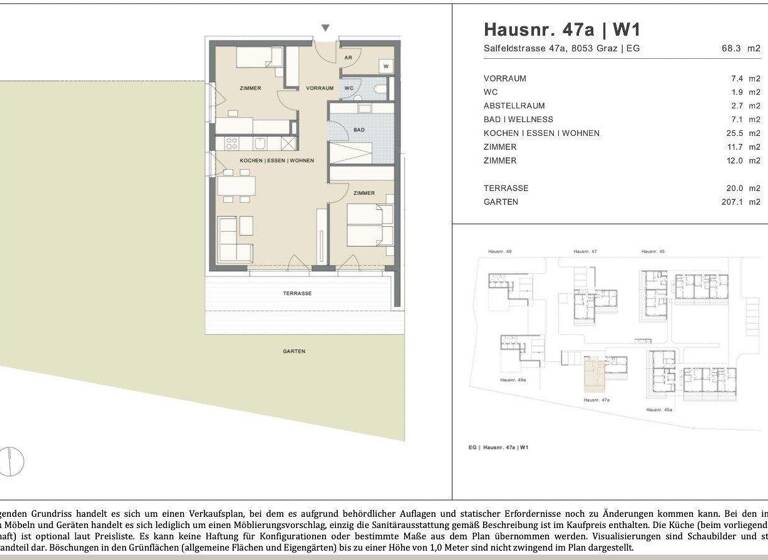 Wohnung zum Kauf - Erstbezug 439.000 € 3 Zimmer 68,3 m² EG frei ab sofort Salfeldstraße 47a Straßgang Graz,16.Bez.:Straßgang 8054